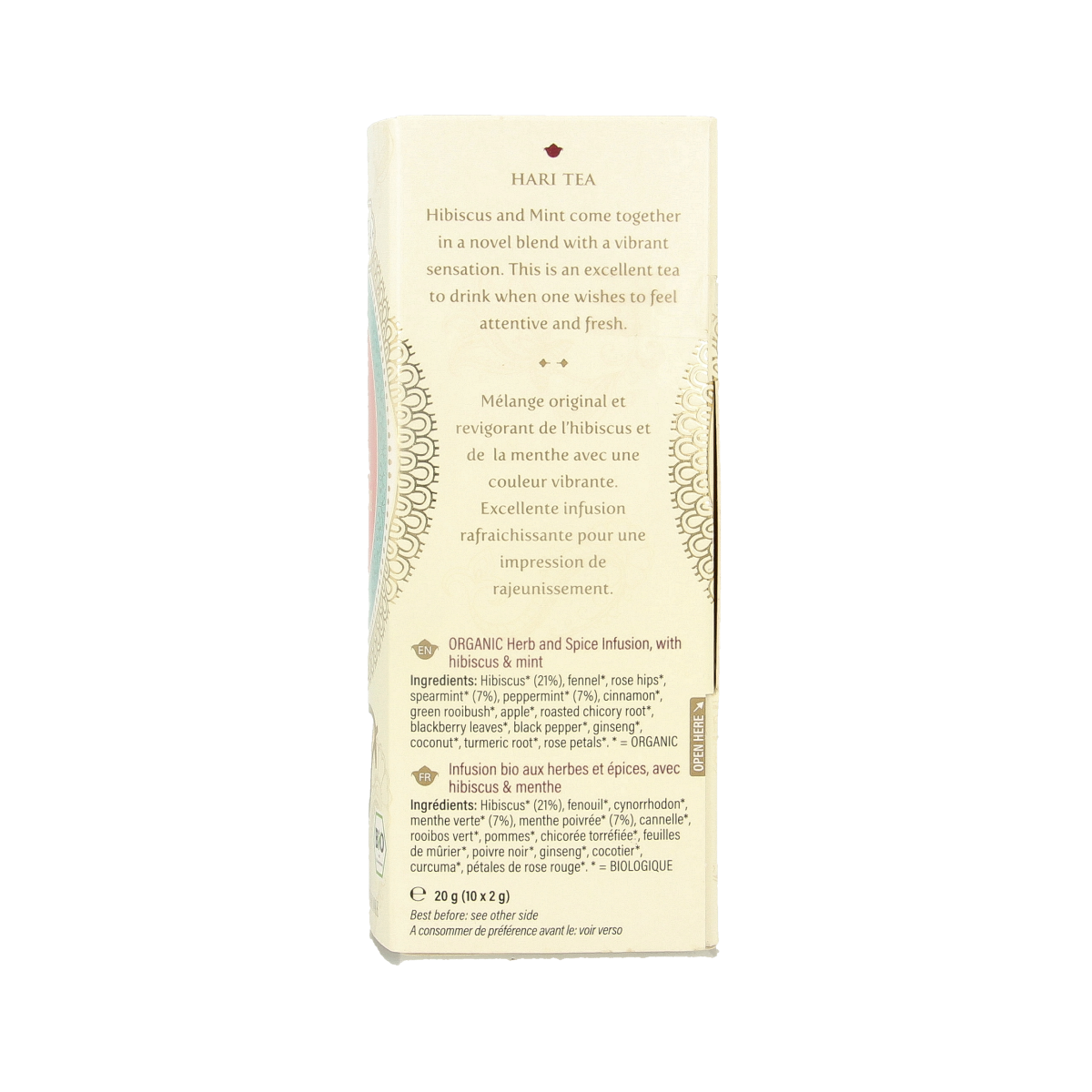 Hari Tea Hibiscus & mint new sensation bio 10.00 Stuks
