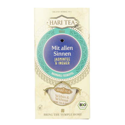 Hari Tea Jasmine tea & ginger within & without bio 10 Stuks