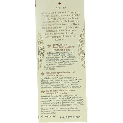 Hari Tea Honeyrush cinnamon rosemary lightness bio 10.00 Stuks