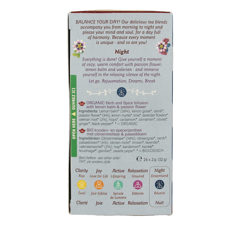 Shoti Maa Dreamland lemon balm, valerian & pass flower bio 16 Zakjes