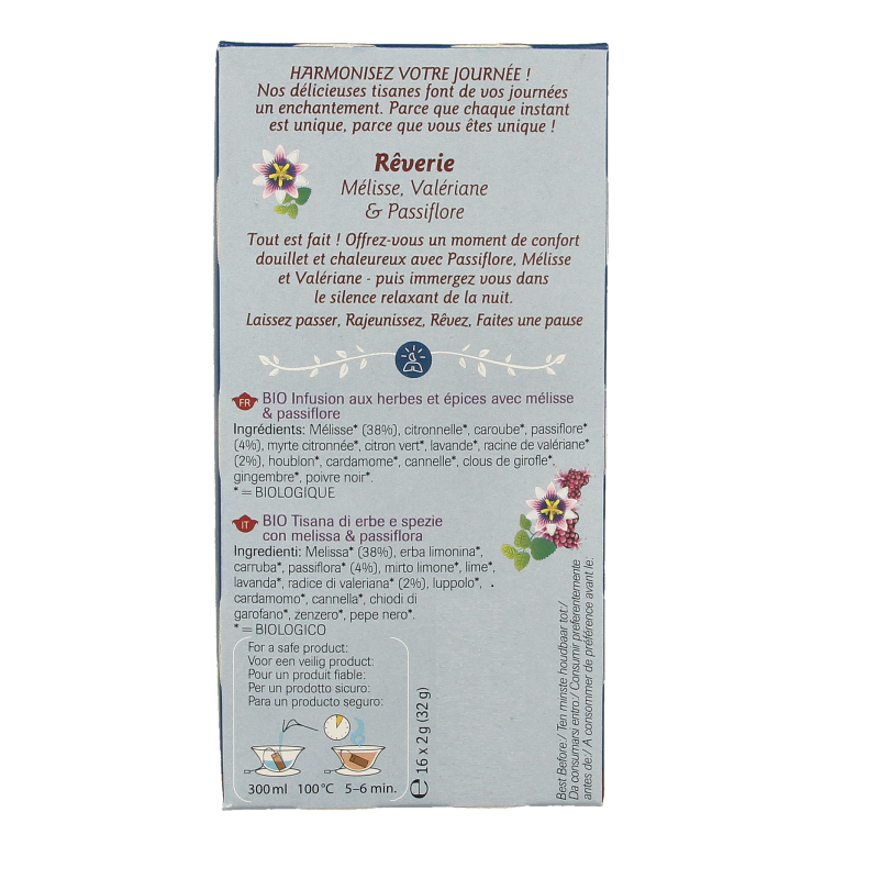 Shoti Maa Dreamland lemon balm, valerian & pass flower bio 16 Zakjes