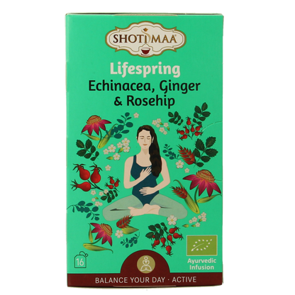 Shoti Maa Lifespring echinacea, ginger & rosehip bio 16 Zakjes