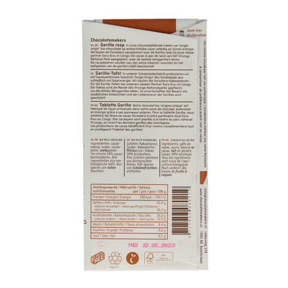 Chocolatemakers Gorilla melk 37% bio 80 Gram