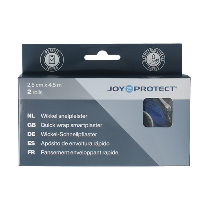 Joy2protect Snelpleisters blauw 2.5cm x 4.5m 2.00 Rol