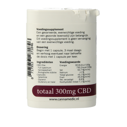 Cannamedic CBD Capsules  3mg 100 Capsules