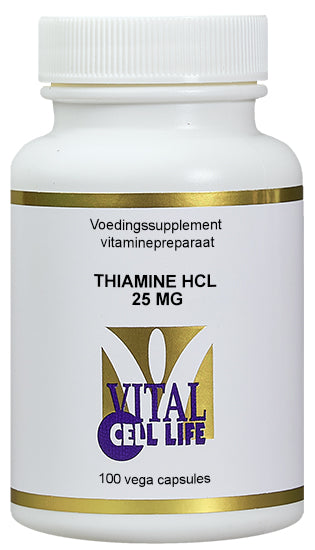 Vital Cell Life Thiamine HCL 25mg 100 Vegetarische capsules