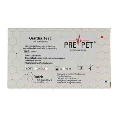 Testjezelf.nu Giardia darm parasiet kat/hond 2.00 Stuks