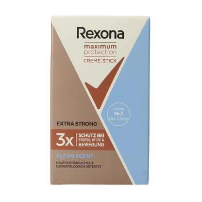 Rexona Deodorant stick woman max prot clean scent 45 Milliliter