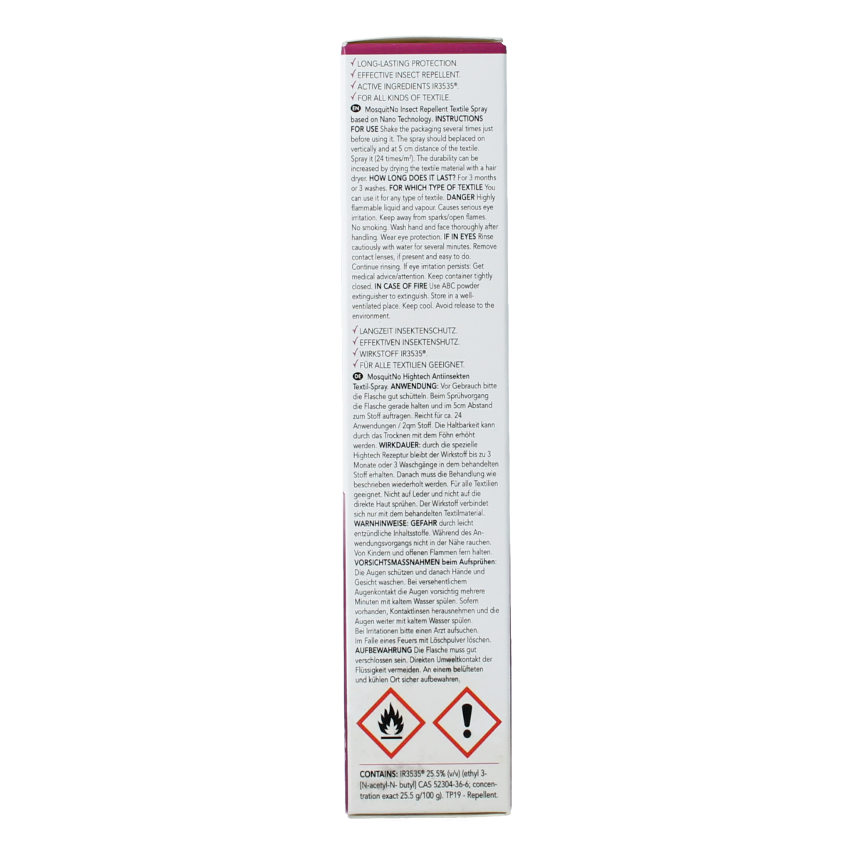 Mosquitno Insect textiel spray 50.00 Milliliter