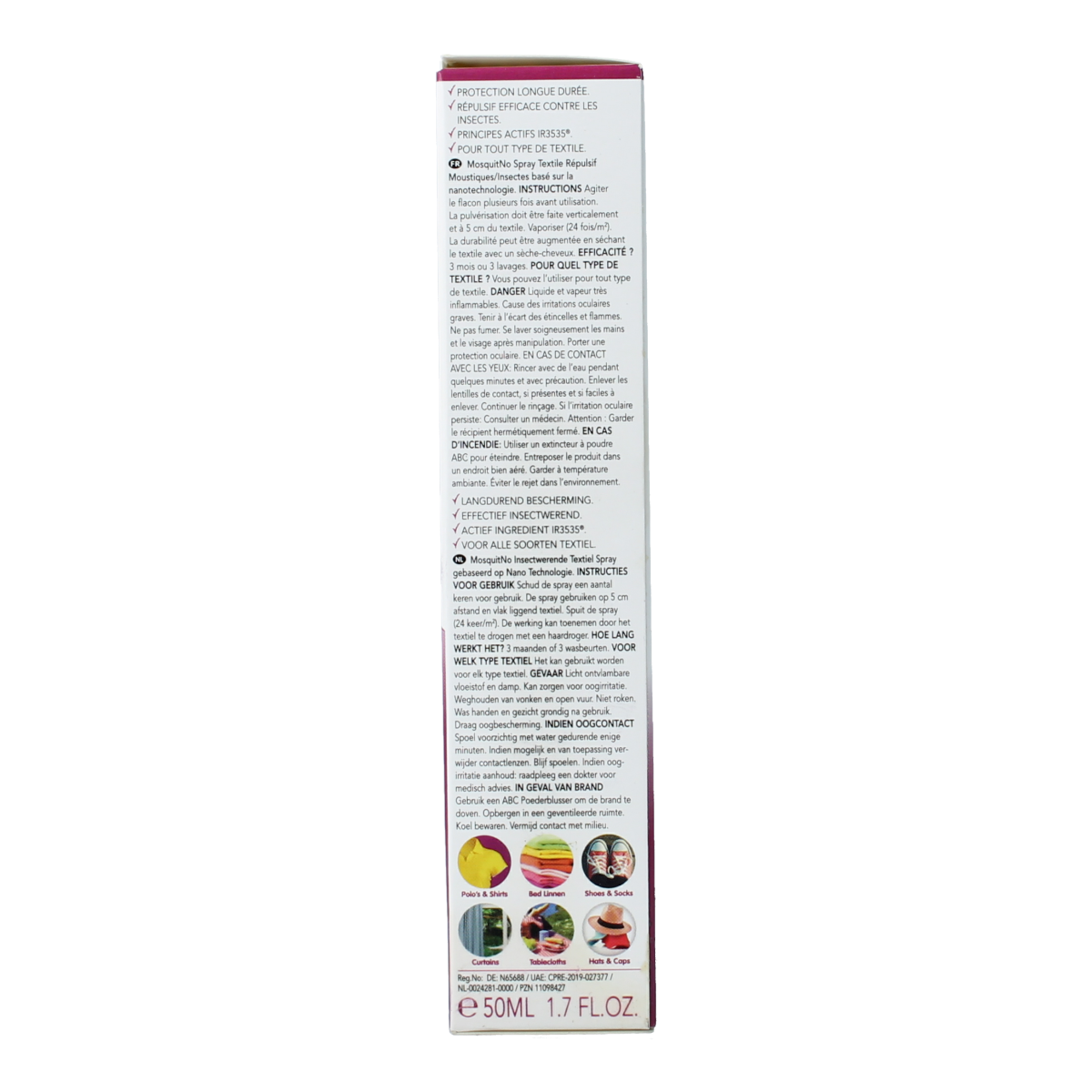 Mosquitno Insect textiel spray 50.00 Milliliter