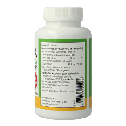 Natusor Garcinia cambogia 60% HCA vetverbrander 60 Capsules
