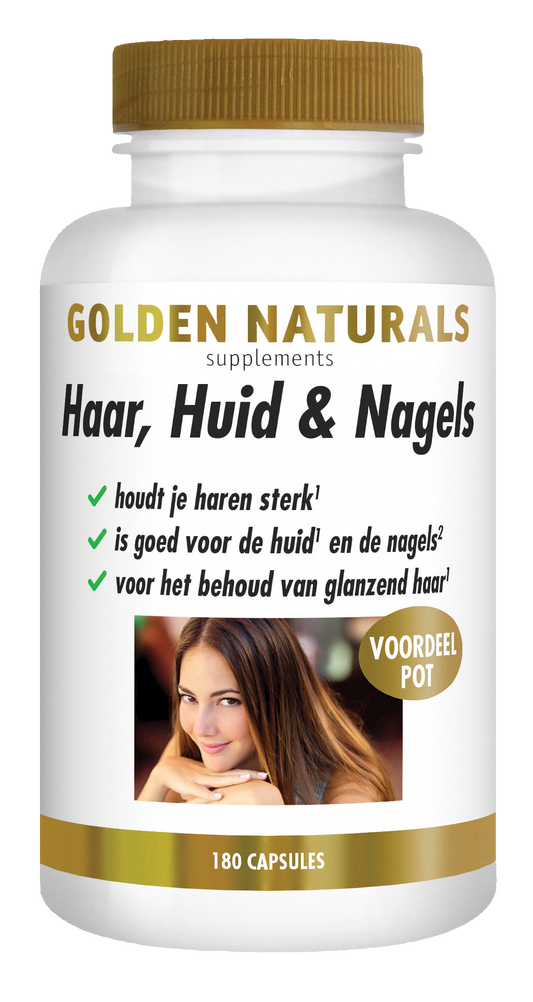 Golden Naturals Haar, huid & nagels 180.00 Capsules