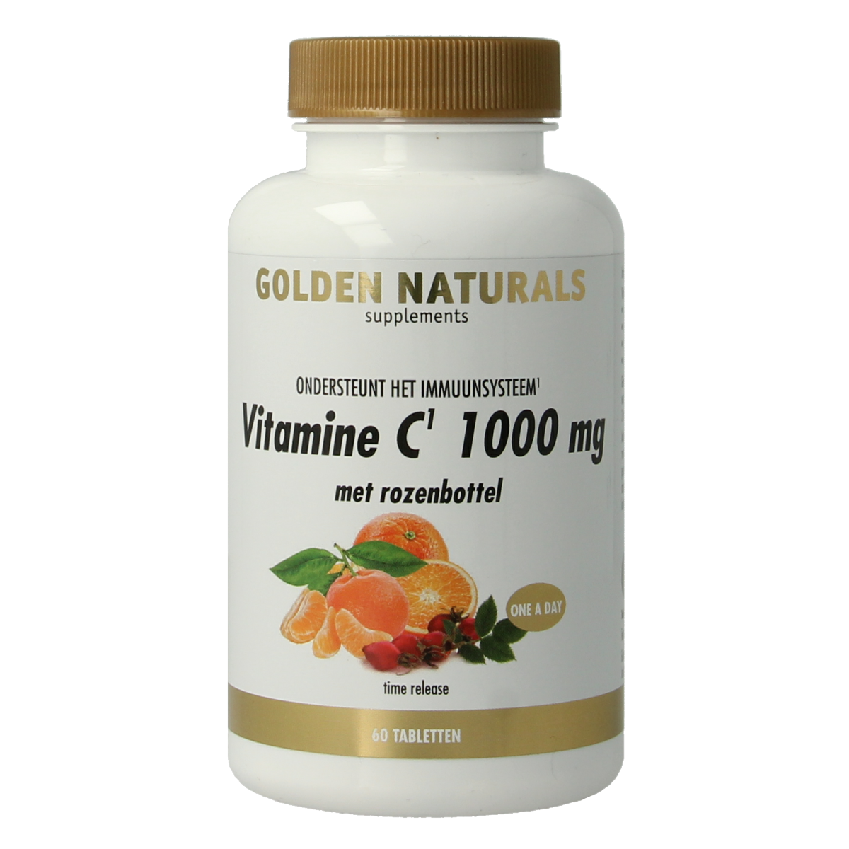 Golden Naturals Vitamine C 1000mg met rozenbottel 60.00 Tabletten