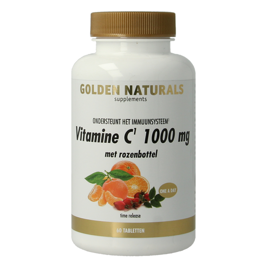 Golden Naturals Vitamine C 1000mg met rozenbottel 60.00 Tabletten