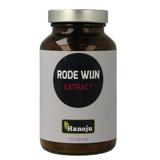 Hanoju Rode wijn extract 250mg 150.00 Vegetarische capsules