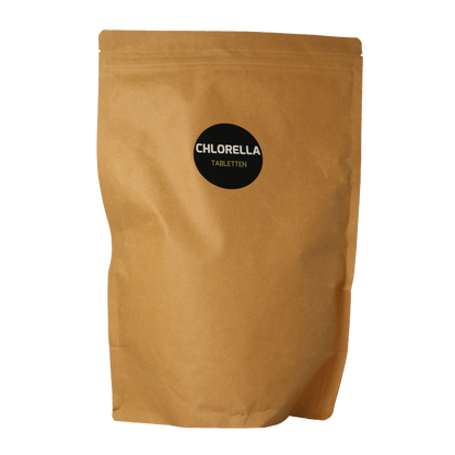 Hanoju Chlorella tabletten papier zak 2500 Tabletten
