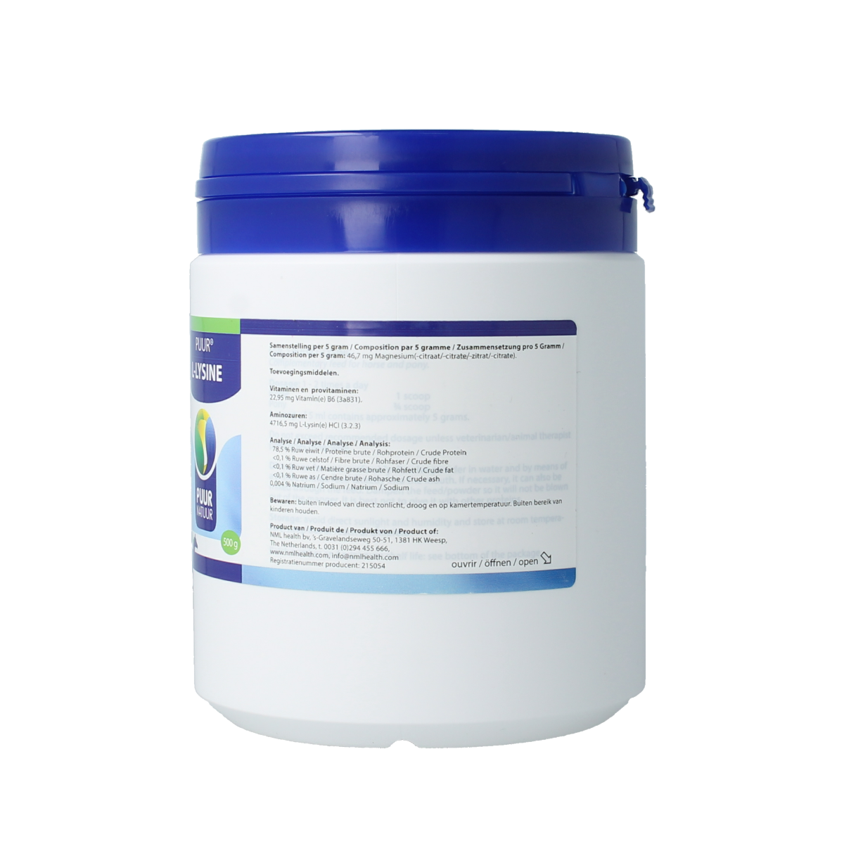 Puur L Lysine paard en pony 500.00 Gram