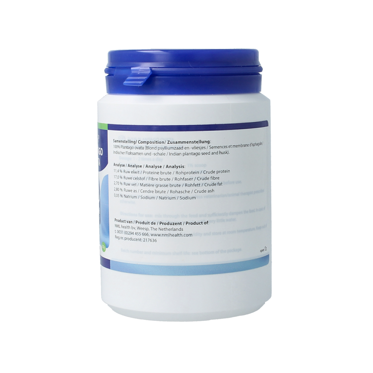 Puur Plantago ovata hond kat 100.00 Gram