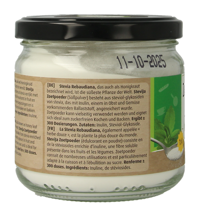 SteviJa Zoetpoeder - pot stevia 180.00 Gram