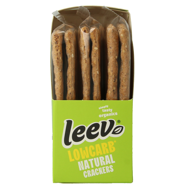 Leev Qrackers lowcarb 3 x 2 stuks bio 80 Gram