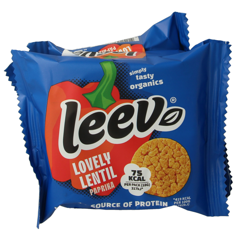 Leev Lovely lentil cakes paprika bio 54 Gram