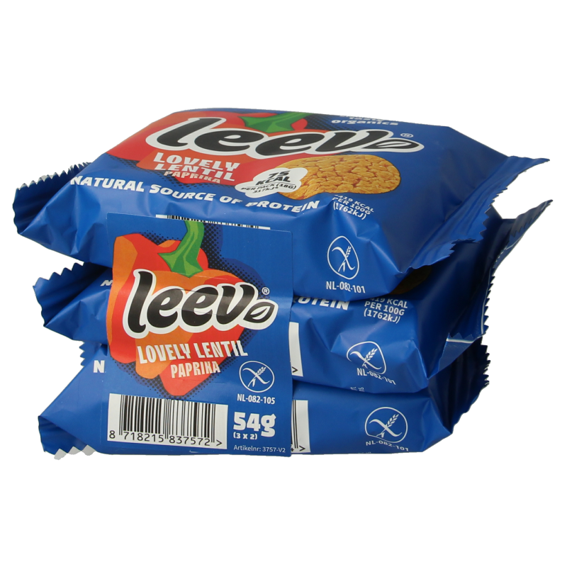 Leev Lovely lentil cakes paprika bio 54 Gram
