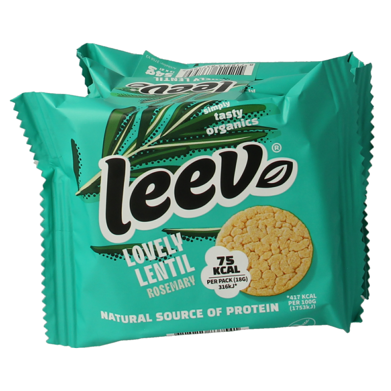 Leev Lovely lentil cakes rosemary bio 54 Gram