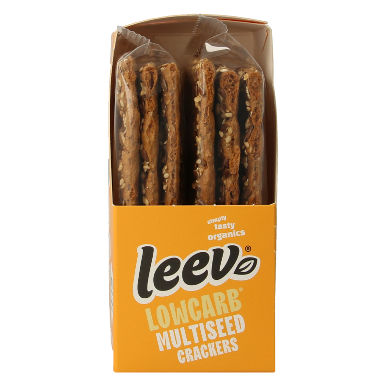 Leev Lowcarb crackers multiseed bio 80 Gram