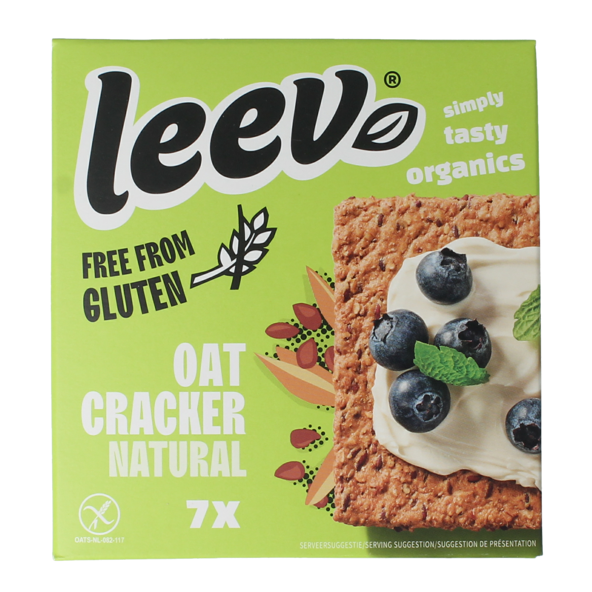 Leev Havercracker naturel free from gluten bio 100.00 Gram