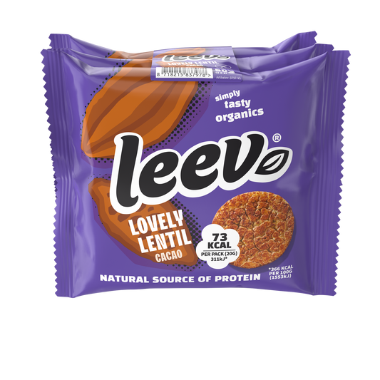 Leev Lovely lentil cakes cacao bio 60.00 Gram