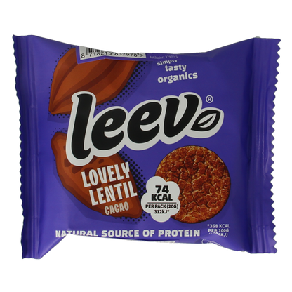 Leev Lovely lentil cakes cacao bio 60.00 Gram