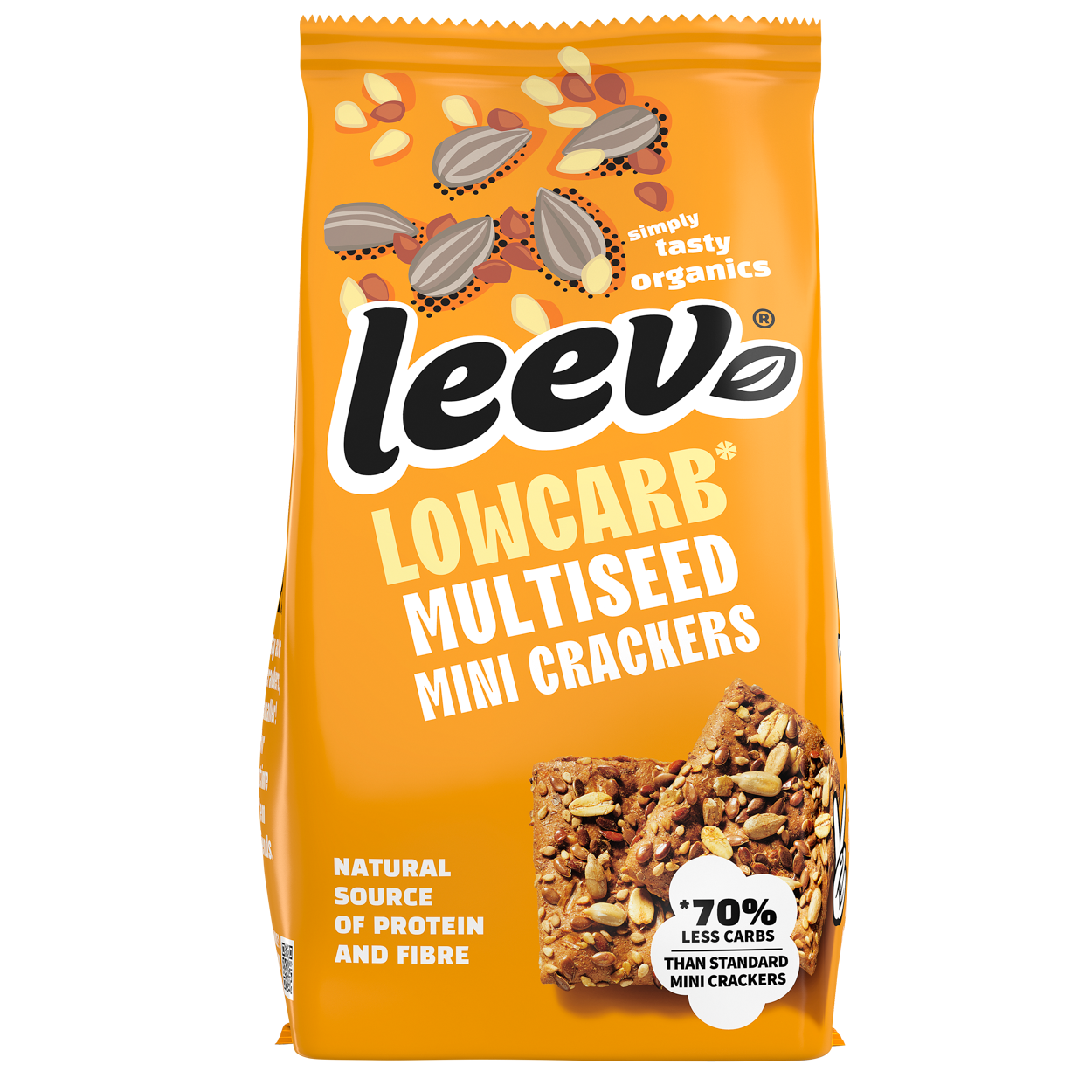 Leev Lowcarb mini crackers multiseeds bio 85.00 Gram