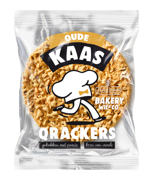 Leev Qrackers oude kaas bio 46.00 Gram