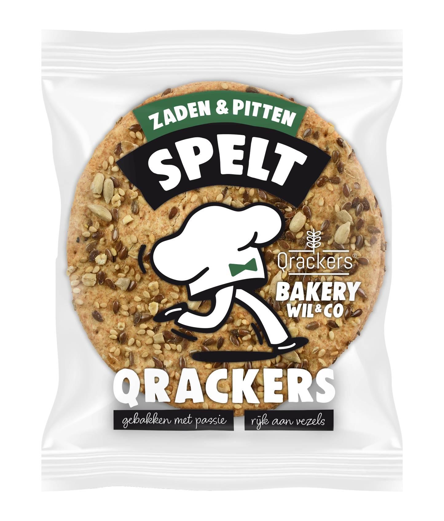 Leev Qrackers spelt zaden/pitten bio 44.00 Gram