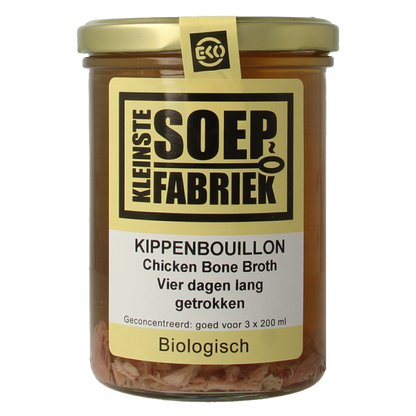 Kleinstesoepfabriek Kippenbouillon bio 400 Milliliter