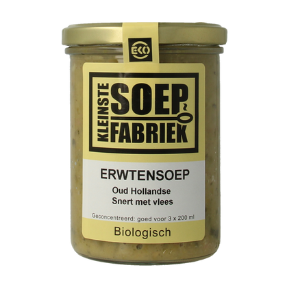 Kleinstesoepfabriek Erwtensoep/snert met vlees bio 400 Milliliter