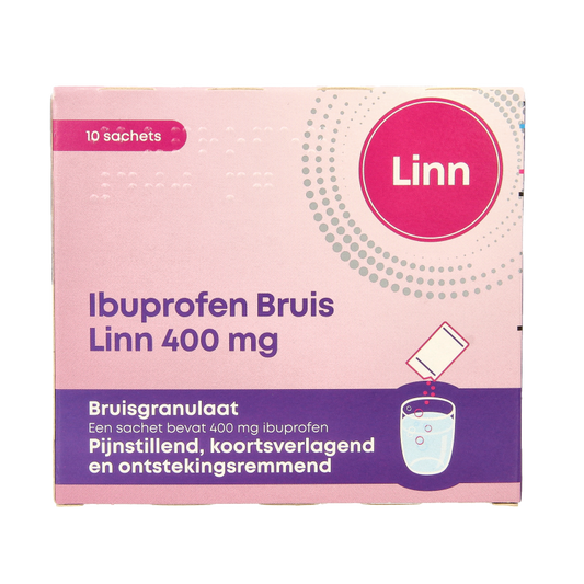 Linn Ibuprofen bruisgranulaat 400mg 10 Sachets