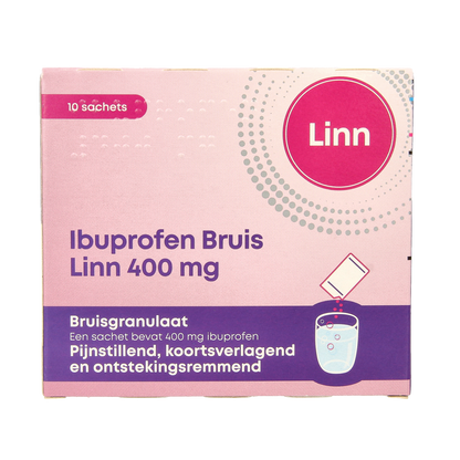 Linn Ibuprofen bruisgranulaat 400mg 10.00 Sachets