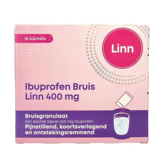 Linn Ibuprofen bruisgranulaat 400mg 10.00 Sachets