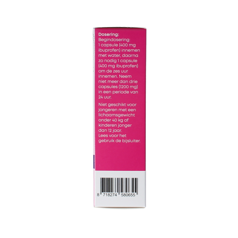 Linn Ibuprofen liquid 400mg suikervrij 20 Capsules