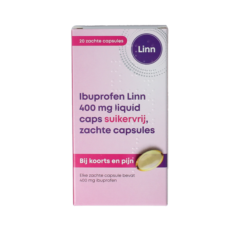 Linn Ibuprofen liquid 400mg suikervrij 20 Capsules