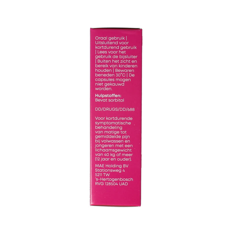 Linn Ibuprofen liquid 400mg suikervrij 20 Capsules