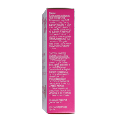 Linn Ibuprofen liquid 200mg suikervrij 20.00 Capsules