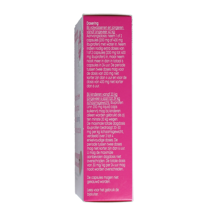 Linn Ibuprofen liquid 200mg suikervrij 20 Capsules