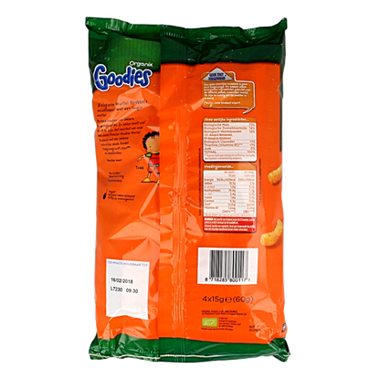Organix Goodies Mais knabbels met wortel 10+M bio 60 Gram