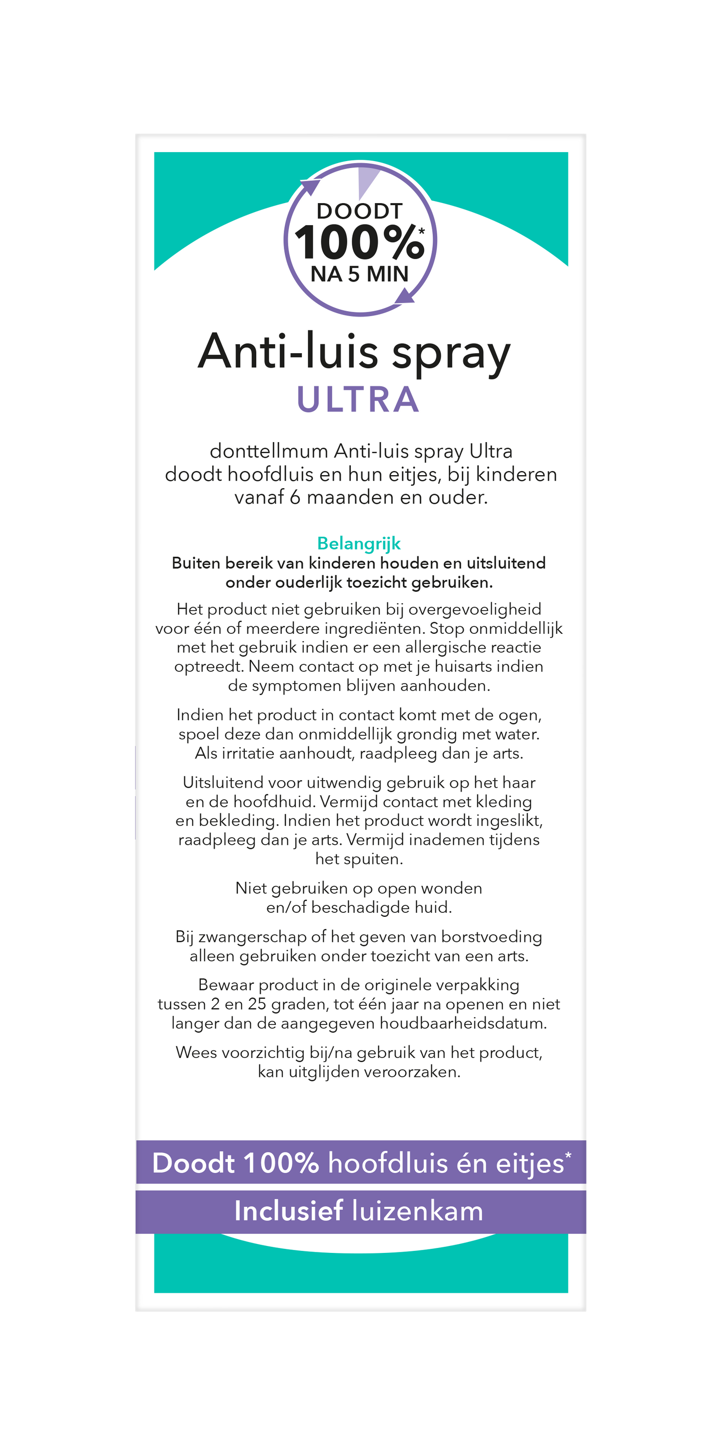 Donttellmum Anti luis spray ultra 120.00 Milliliter