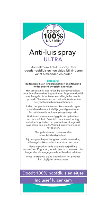 Donttellmum Anti luis spray ultra 120.00 Milliliter