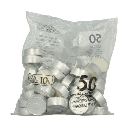Bolsius Maxi licht neutraal 10uur zak 50 Stuks