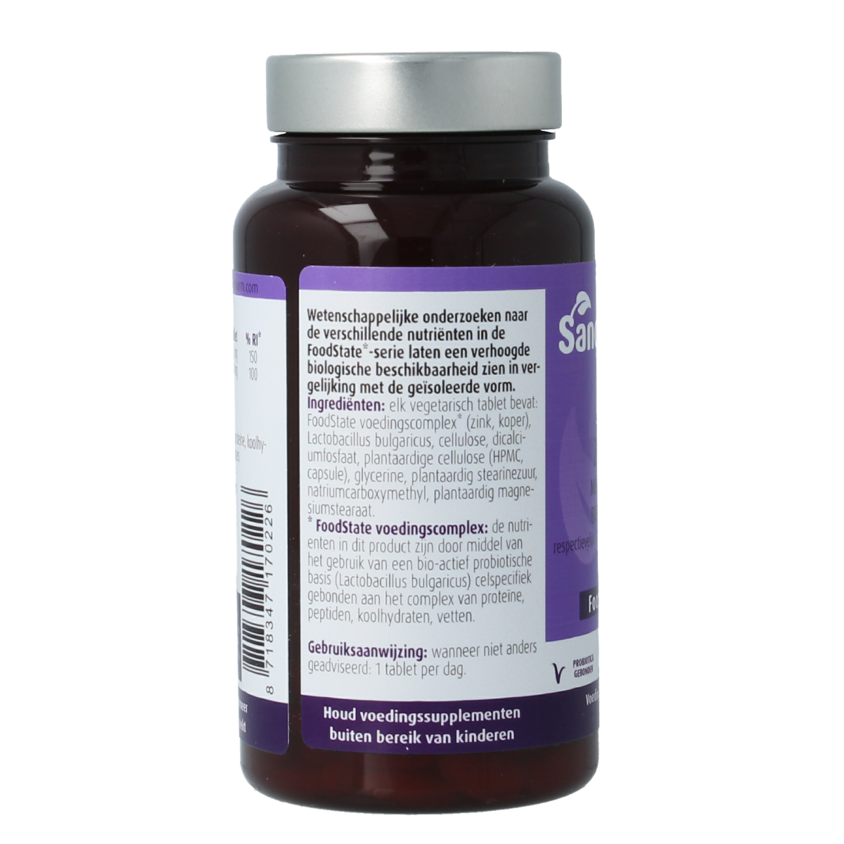 SanoPharm Zink 15mg & koper 1mg 60.00 Tabletten
