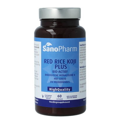 SanoPharm Red rice koji plus high quality 60.00 Vegetarische capsules